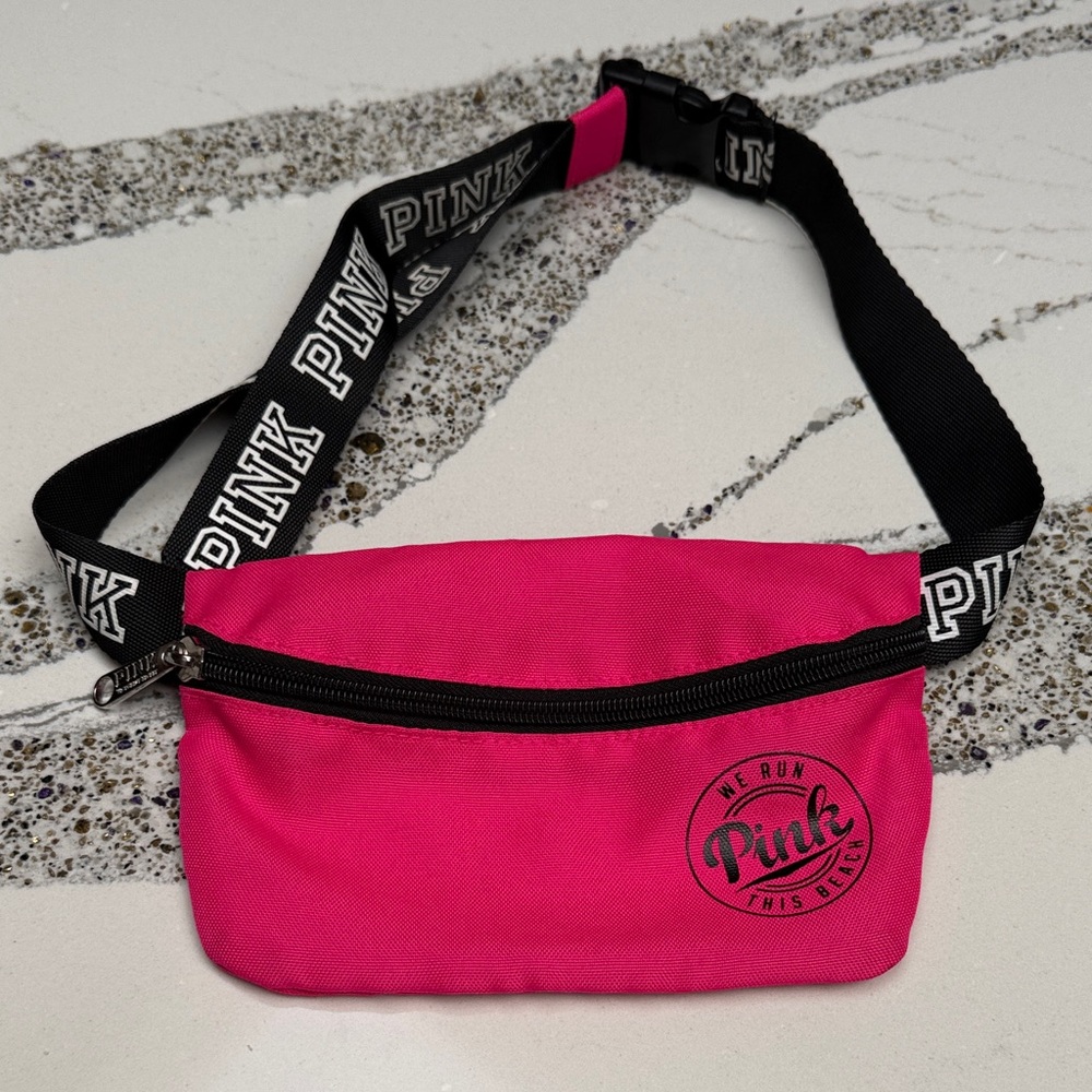 Victoria's Secret PINK Neon Pink Logo Waist Bag